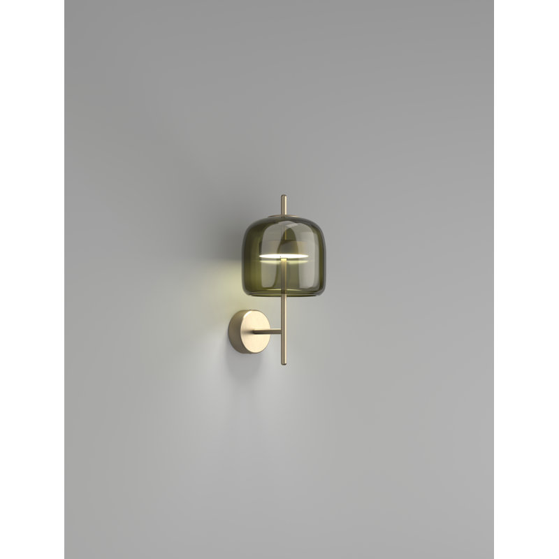 Jube Wall Lamp S, Matte Gold, Old Green Transparent, 2700