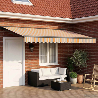 VidaXL Polyester Cover Retractable Patio Awning