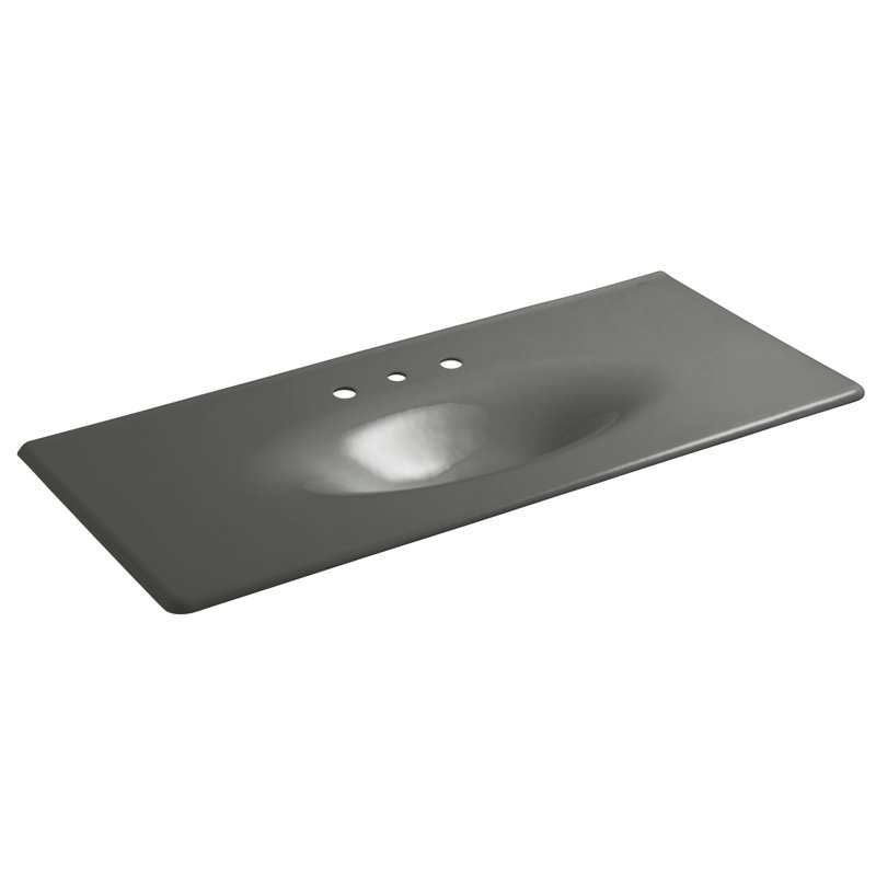 Iron Impressions® 50" Single Bathroom Vanity Top, Widespread, Black Plum