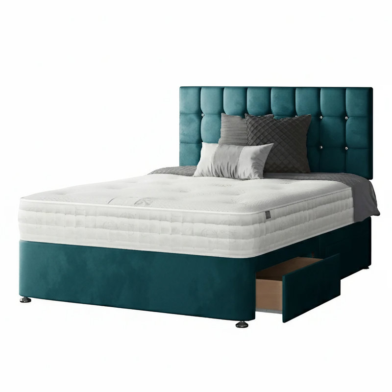 Fales Divan Bed Base, Mallard, 4 Drawers, Small Double (4')