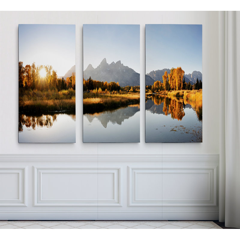 Landing on Snake River - Image multi-pièces sur toile, H 24 po x l 36 po x P 1,5 po