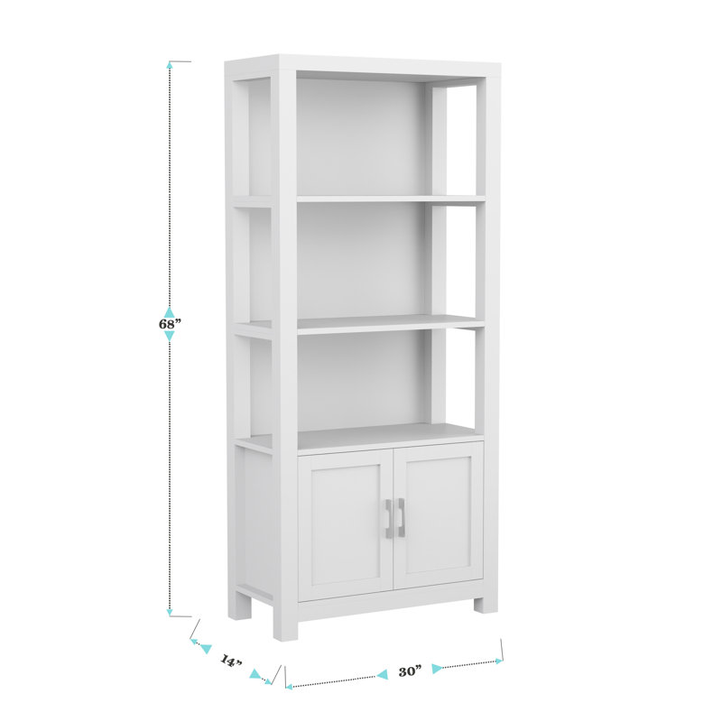 Martha Stewart 68" Shaker Bookcase with Storage Cabinet