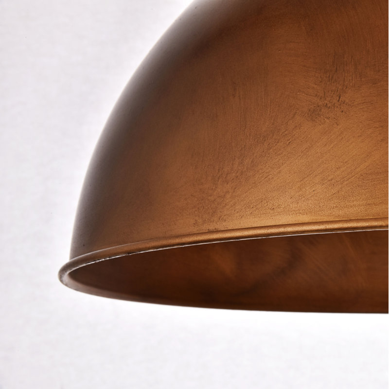 Luminaire suspendu en forme de dôme à 1 lumière Najuma, H 12,75 po x l 20 po x P 20 po, Laiton