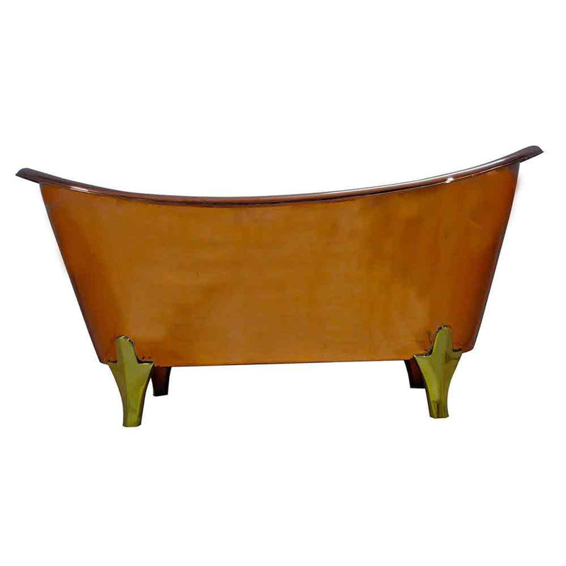 Copper Bathtub 1650mm x 787mm Freestanding Soaking Copper Bathtub