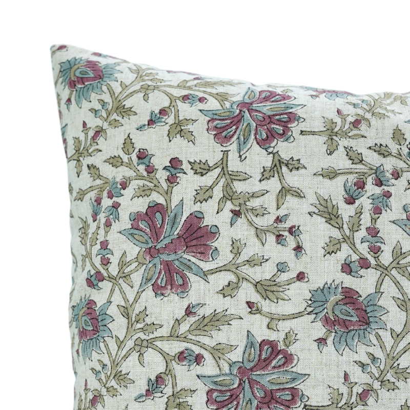 Housse de coussin décoratif à imprimé floral Fab divine, housse de coussin imprimée à la main, Neerabel,, H 20 po x l 12 po