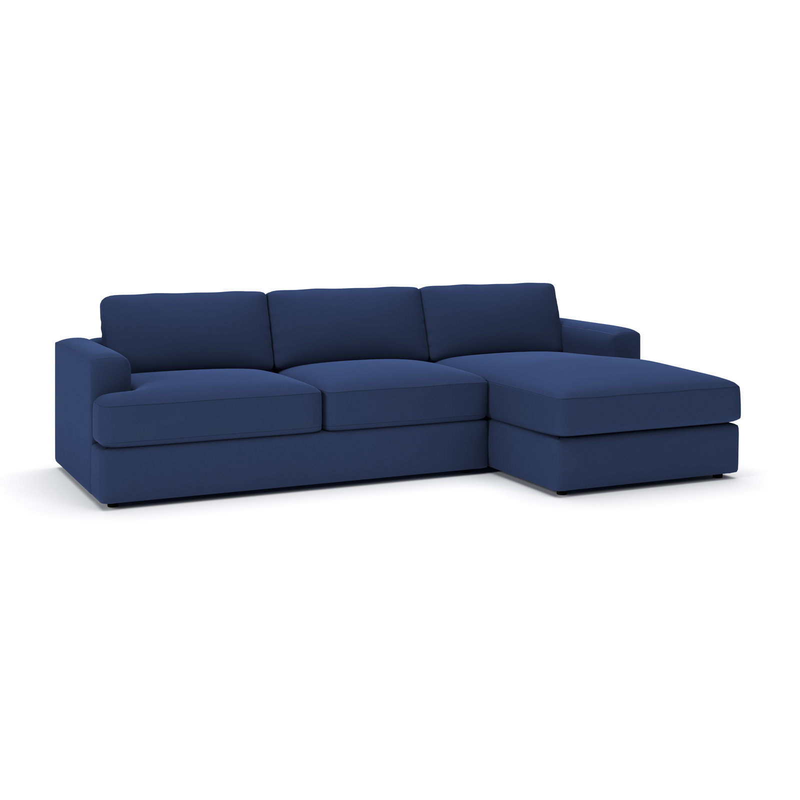 Cayden Sectional with Chaise, Canvas Navy Sunbrella® Canvas, Right Hand Facing