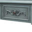 Console bleu antique, 4 tiroirs et 1 tablette, entrée en bois massif et table d'appoint courbée dans le salon, bleu