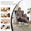 Ensemble fauteuil berçant à oreilles en tissu Teddy et repose-pieds, fauteuil à bascule d'allaitement avec poche de rangement latérale, mouvement de glissement fluide, base en bois massif sécurisée, fauteuil d'appoint confortable pour le salon-2014648244