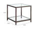 Rangement pour table de bout en verre Harway