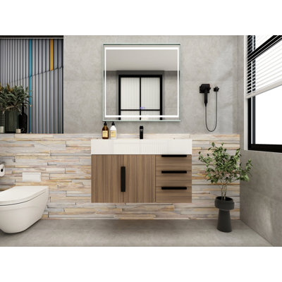 Meuble-lavabo mural simple l 36 po x P 20 po x H 22 po