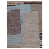 Aquila Abstract Area Rug in Natural Brown