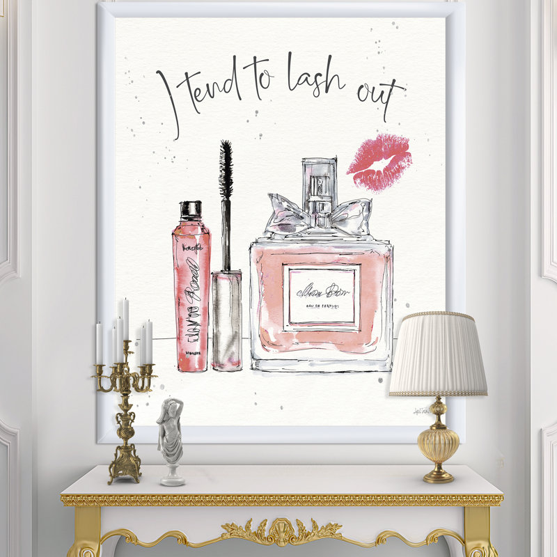 « glam chic accents v »-cadre photo imprimé sur toile, Cadre blanc, H 20 po x l 12 po x P 1po