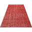 Tapis unique en laine noué à la main des années 1960 de 4 pi 10 po x 7 pi 11 po rouge / noir / orange