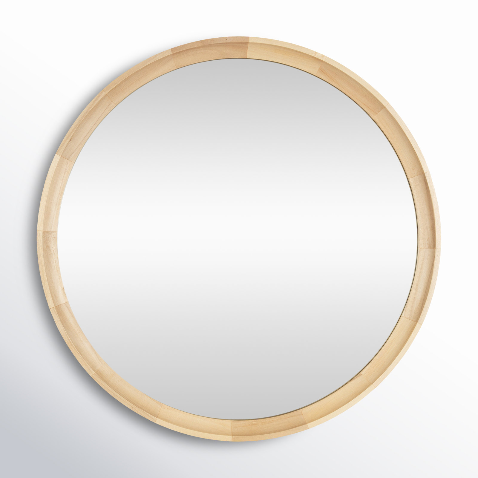 Zoie Wood Mirror, 30" x 30", Natural