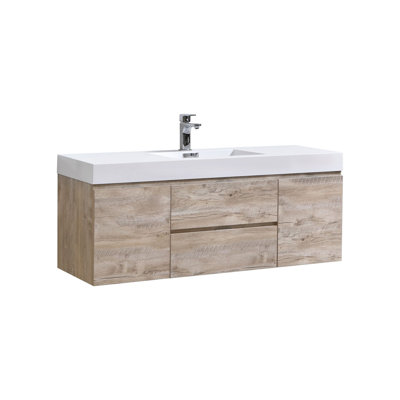 Radersburg 59'' Single Bathroom Vanity with Acrylic Top