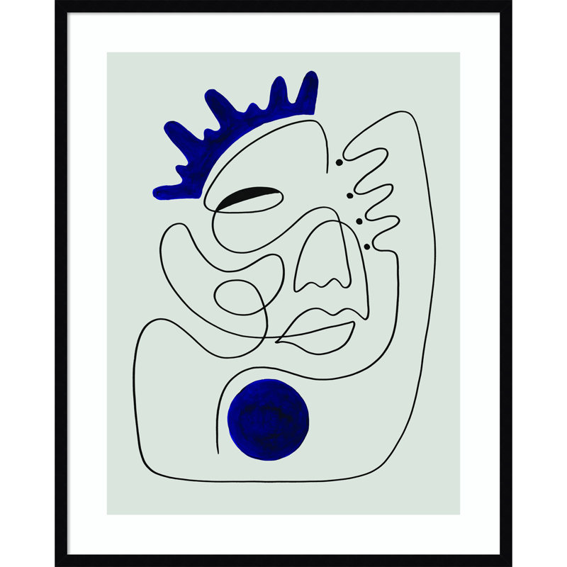 «El Rey» par Shatha Al Dafai - impression encadrée, Cadre noir, H 41 po x l 33 po