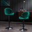 Ensemble de 2 tabourets de bar réglables avec dossier et repose-pieds, chaises de bar à hauteur de comptoir pour la cuisine, pub - vert-1030674897