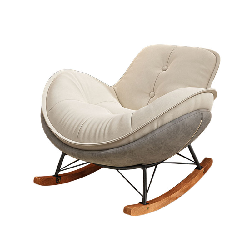 Chaise berçante large en forme d'arc, Gris