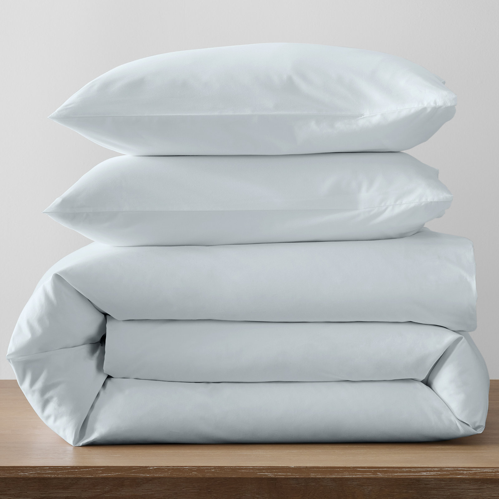 Emrik Cotton Duvet Cover Set, Pale Blue, King / Cal King Duvet Cover + 2 Pillow Shams