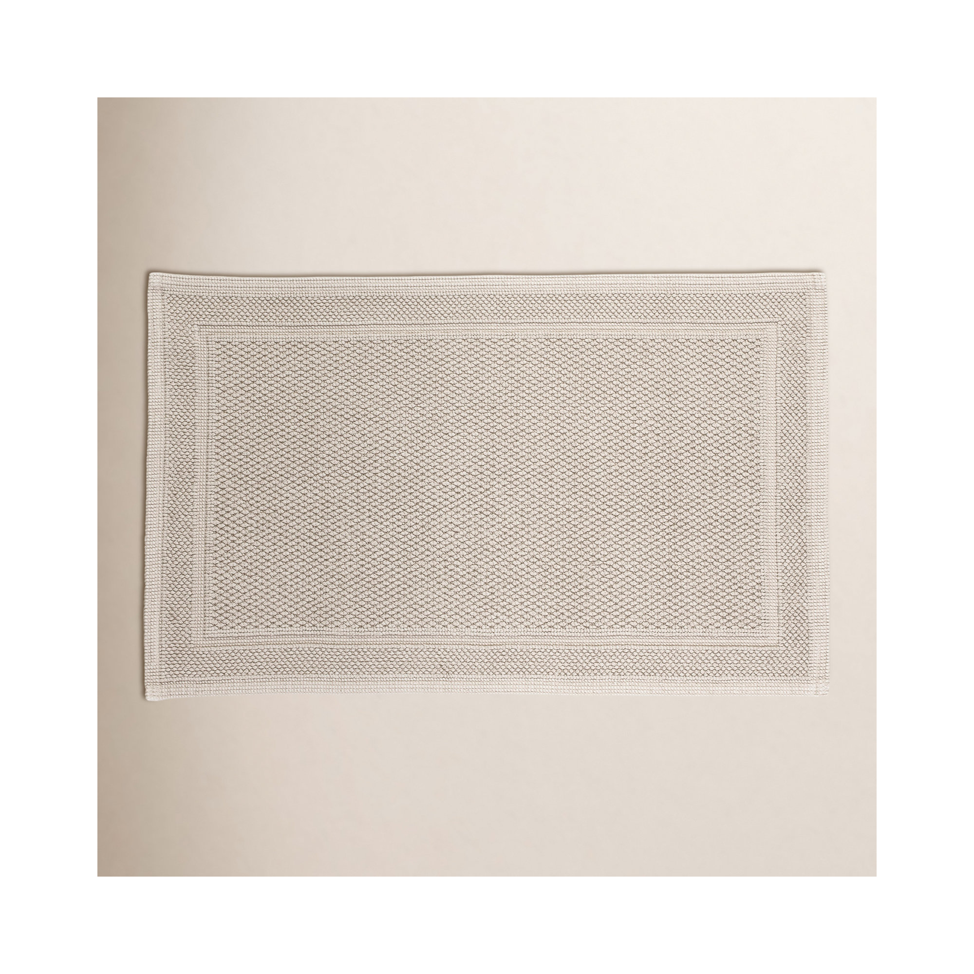 Tanglewood Cotton Non-Slip Bath Rug, Marble Tan