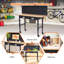 Établi 48 po x L 24 po avec plateau en bois d'hévéa robuste et réglable, capacité de 2 200 lb, bancs roulants pour garage et atelier