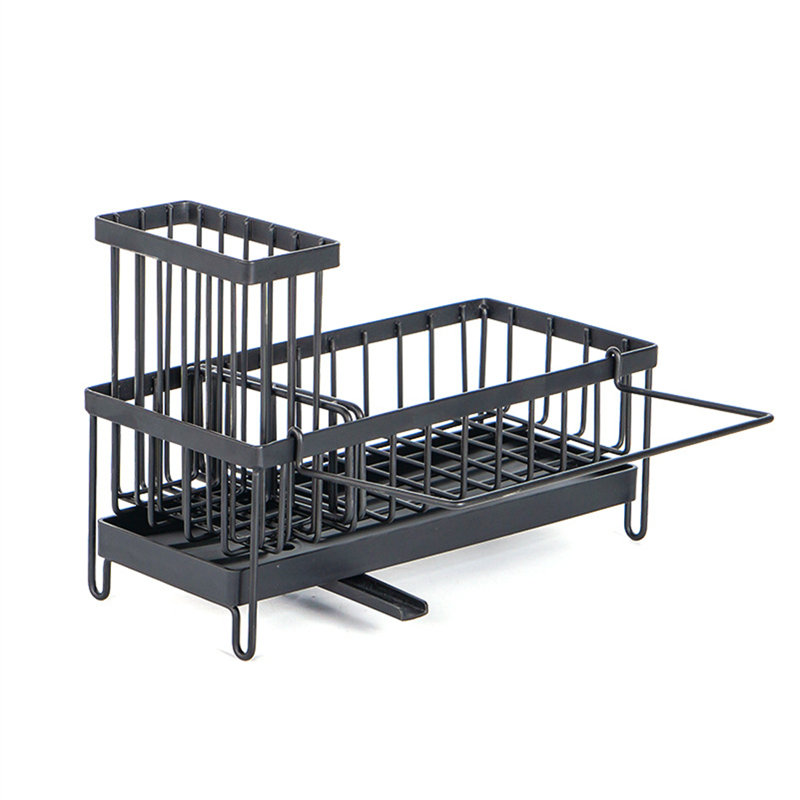 Kitchen Sink Dish Drying Rack With Sponge Holder Organizer