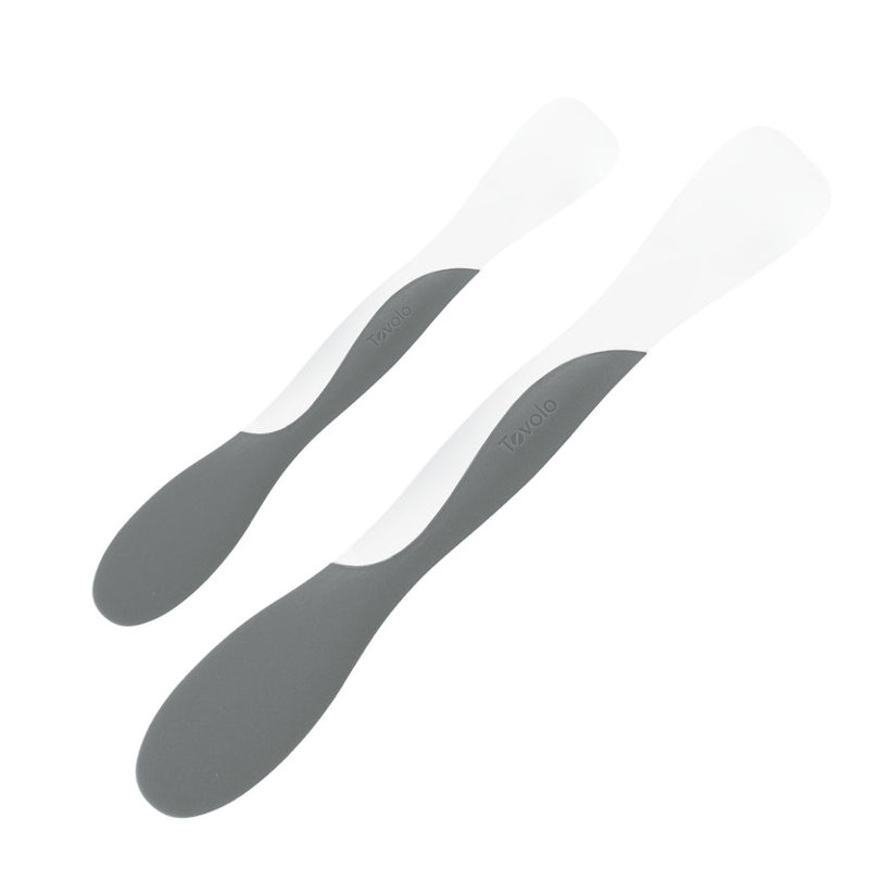Tovolo scoop and spread set of 2 silicone spreader tools, White