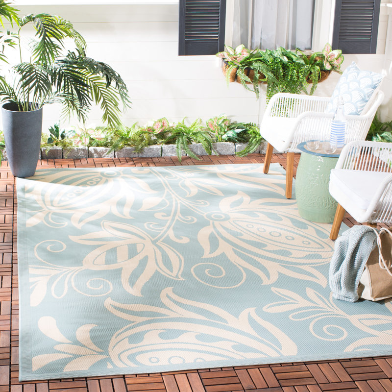 Herefordshire Performance Floral Indoor/Outdoor Area Rug, Rectangle 6'7" x 9'6"