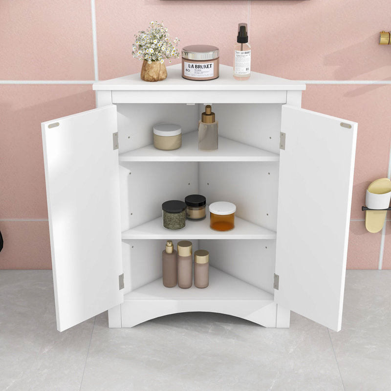 Bathroom Storage Cabinet with Shelves, White