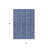 3' X 5' Denim Blue Striped Washable Indoor Outdoor Area Rug