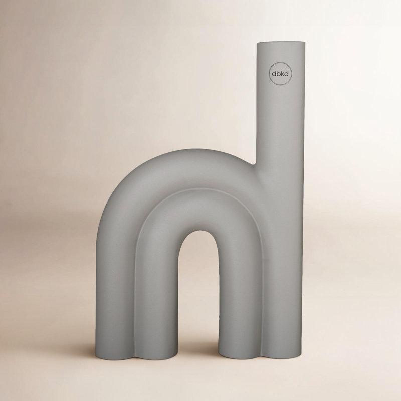 Vase de table en céramique Lei, gris