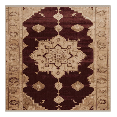 Tapis brun lavable à la machine