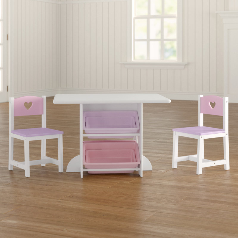 Heart Children's 7 Piece Table and Chair Set