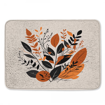Tapis de bain à feuilles