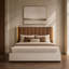 Pavira Walnut Upholstered Bed