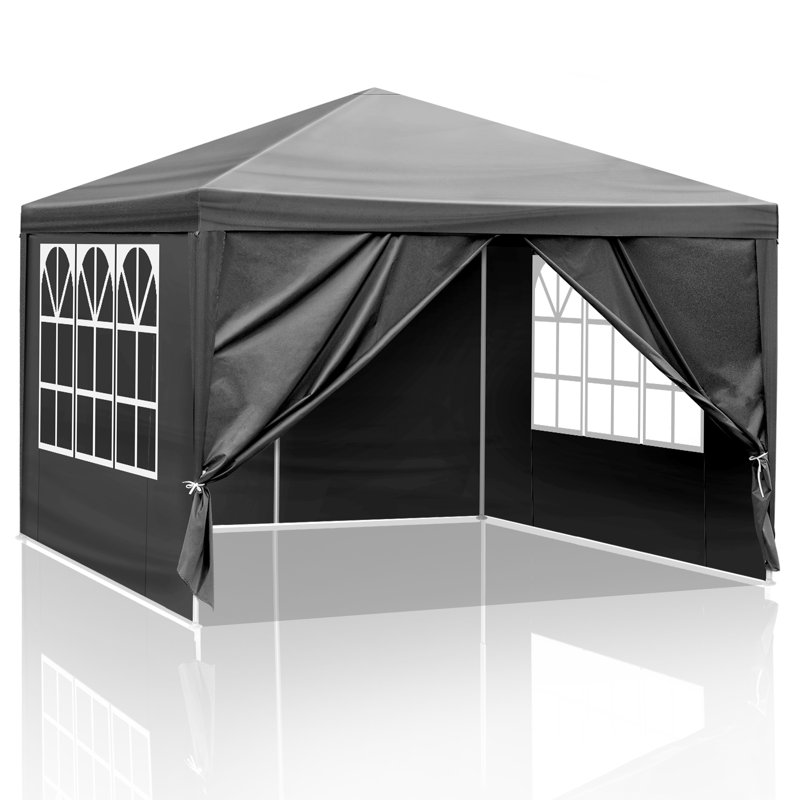 Outdoor Party Tent With Removable Sidewalls, Waterproof Patio Gazebo Canopy With Windows For Wedding Birthday Backyard Events