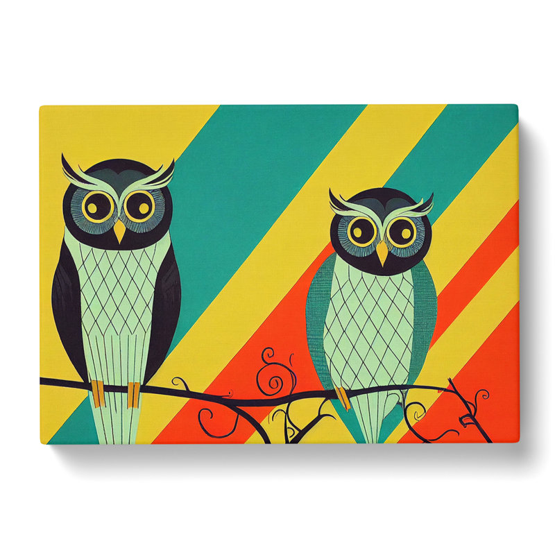 Owl Deco - Wrapped Canvas, 40cm H x 60cm W x 3cm D