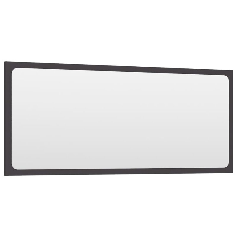 Miroir de salle de bain avec miroir de salle de bain, Gris, 14,5 po x 35,4 po