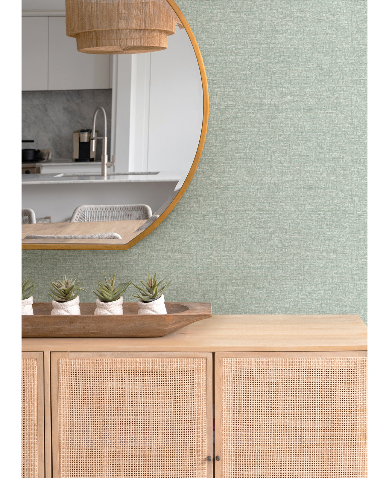 Dorine Unpasted Wallpaper, Green