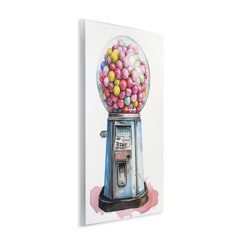 Plaque murale rétro «Gumball Machine», design par Ray Powers, H 15 po x l 10 po