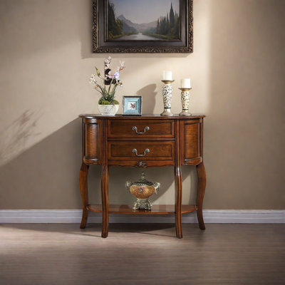 Half Round Solid Wood Console Table by Red Barrel Studio