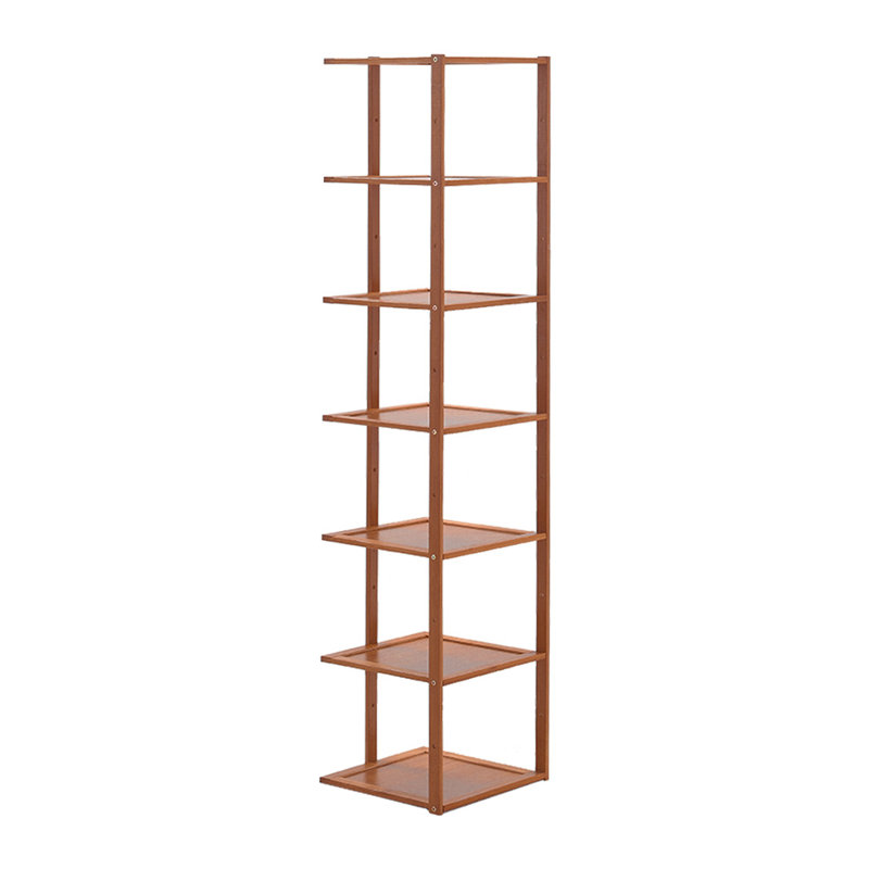 7 Pair Shoe Rack, Brown