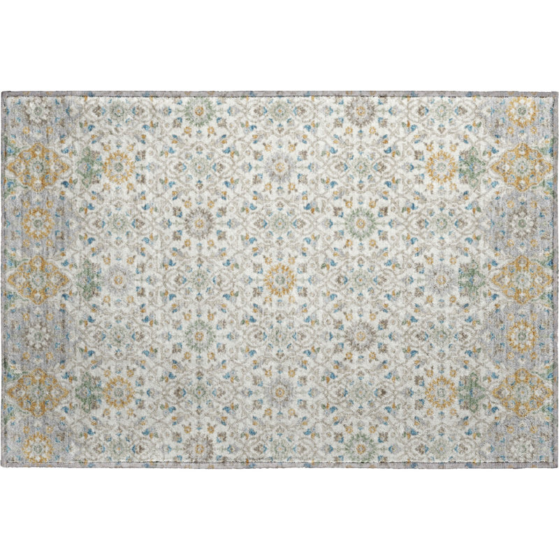 Premium Machine Washable Mayfield AMF2199 panel Rug, 1'8" x 2'6", Ivory