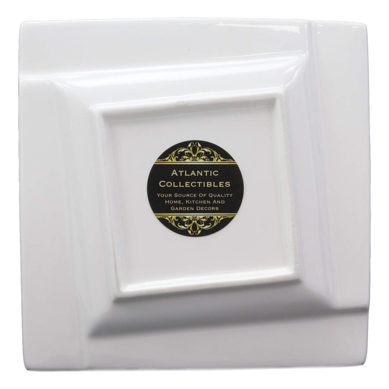 5.5'' White Porcelain Square Salad/Dessert Plates Set