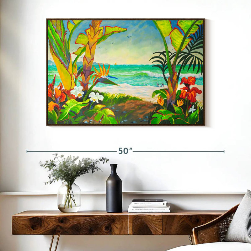Time To Chill At The Tamsin, Floating Frame Walnut, 40" X 27"