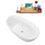 Baignoire autoportante et plateau 60 "avec drain interne 60" Streamline-101413151