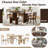 TOPMAX 6 Piece Dining Table Set with Bench,Oval Kitchen Table Chairs Set for 6, Modern Style Dining Room Set-114698118