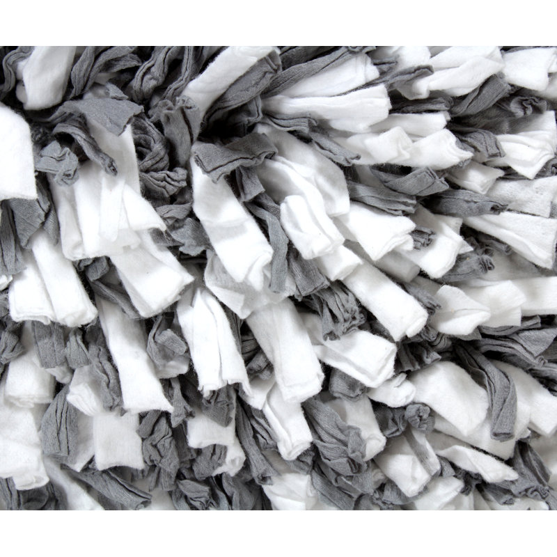 Coussin de papier de soie à poils longs (insert inclus), H 18 po x l 18 po x P 2 po, Gris