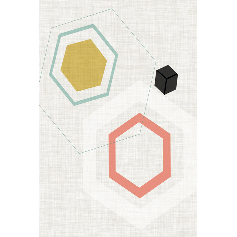 Mod Geometry II by Jarman Fagalde - No Frame Print on Canvas, 30cm H x 20cm W
