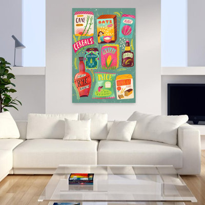 Art mural contemporain coloré Essential Collection Grains